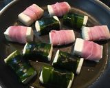 お豆腐のベーコンとワカメ巻きにんにく風味作り方5写真