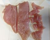 パンチで簡単★柔らかい鶏胸肉となすの煮物作り方3写真