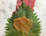 大葉味噌の肉巻♪作り方1写真
