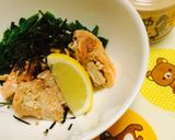 つるむらさき鮭骨缶おひたし♪骨太up!作り方2写真