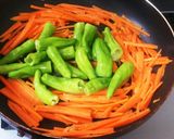 ししとうと人参のごま油炒め作り方5写真