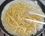絶品！パンチェッタのクリームパスタ☆作り方5写真
