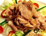 豚生姜焼き♪on サラダ作り方6写真