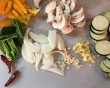 タイ風パープルカレーうどんベジタブル作り方3写真