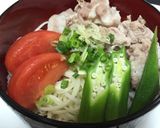 市販の豆乳つゆで冷麦作り方4写真