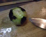 丸茄子の肉詰め作り方1写真