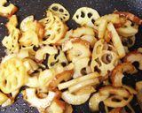 お弁当に簡単！蓮根のカレー風味きんぴら作り方5写真