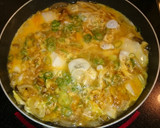 白菜とキノコのすき焼き風味卵とじ作り方4写真