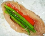 鶏むね肉の野菜巻き作り方2写真