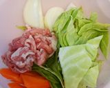 お家でランチ☆焼きうどん(醤油味)作り方1写真