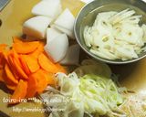 ふわふわ鶏団子と根菜のごちそう味噌汁作り方1写真