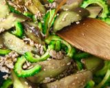 茄子とゴーヤ、ひき肉のピリ辛麻婆炒め♡作り方11写真