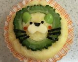 可愛いポテトサラダ♡ゴーヤでライオン君★作り方3写真