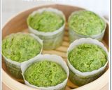 野菜の王様♪モロヘイヤのチーズ蒸しパン作り方3写真