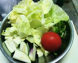 夏野菜(ナス、レタス、トマト)炒め作り方2写真