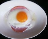 朝食に！レンジで１分★目玉焼き、ハム卵作り方4写真