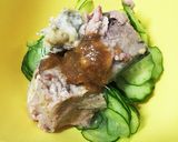 鯖水煮缶を醤油麹と山葵で作り方2写真