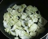 野菜とサバ水煮缶のペペロンチーノ風作り方1写真