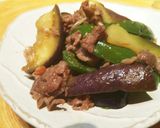 茄子とコマ肉の甘辛炒め作り方5写真