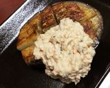 焼きナスの鮭缶ディップソースがけ作り方4写真