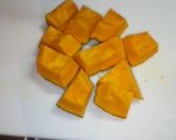 かぼちゃの鶏餡掛け♪作り方1写真