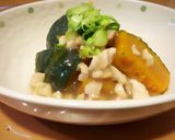 かぼちゃの鶏餡掛け♪作り方7写真