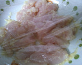 簡単 鶏ささみ肉のレンジ蒸し 明太子和え作り方4写真