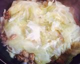 キャベツ山盛りハンバーグの蒸し煮❤️作り方10写真