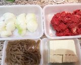 関東風の味濃いめ牛肉で肉豆腐♪作り方1写真