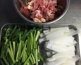 豚切り落とし肉de麻婆ニラ大根♡作り方2写真
