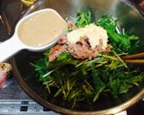 水菜大量消費☆ツナと水菜の胡麻マヨサラダ作り方3写真