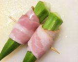オクラのベーコン巻き天ぷら作り方3写真