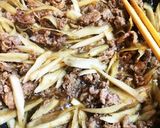 鬼おろし肉ごぼう風うどん作り方5写真