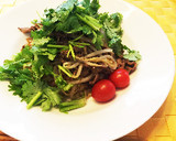 ☆パクチーのせ牛肉もやしのタイ風焼きそば作り方3写真