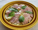 レンジで！ピザ風♪ベーコンポテチーズ作り方3写真