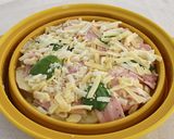レンジで！ピザ風♪ベーコンポテチーズ作り方4写真