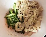 鶏皮とキュウリの酢の物作り方4写真