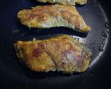 鮭のカレー風味バジルピカタ作り方6写真