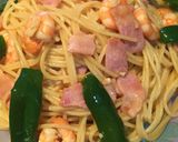 和風ペペロン？エビとピーマンの辛口パスタ作り方8写真