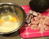 濃厚うまぁ☆アボカドのカルボ風卵とじ作り方1写真