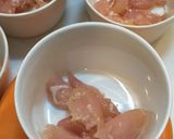 塩麹ささ身☆豆乳茶碗蒸し作り方3写真