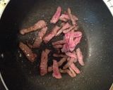 簡単☆牛肉とゴーヤ・ピーマンの月見炒め作り方3写真
