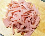 キャベツとハムの簡単お好み焼き作り方1写真