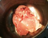 圧力鍋で源タレ鶏肉煮作り方2写真