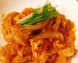 節約・鶏胸肉と卵で親子チリソース作り方10写真