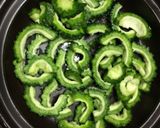 レンジで簡単！ゴーヤとひき肉の重ね蒸し作り方4写真