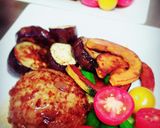 卵アレok♡ポン酢de夏野菜ハンバーグ作り方8写真