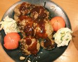 椎茸と塩麹で簡単 ジューシーハンバーグ作り方9写真
