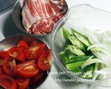 トマトとオクラであっさり！ヘルシー中華丼作り方3写真