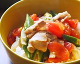 トマトとオクラであっさり！ヘルシー中華丼作り方12写真